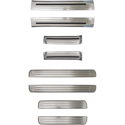 Samurai Produced Mazda CX-60 KH Series Scuff Plate Side Step Inside & Outside Front Rear Set 8P Silver Hairline