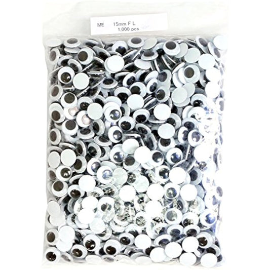 Nippon Chuko NBK Moving Eye Paste 1000 Pieces 15mm Black CE109-1000