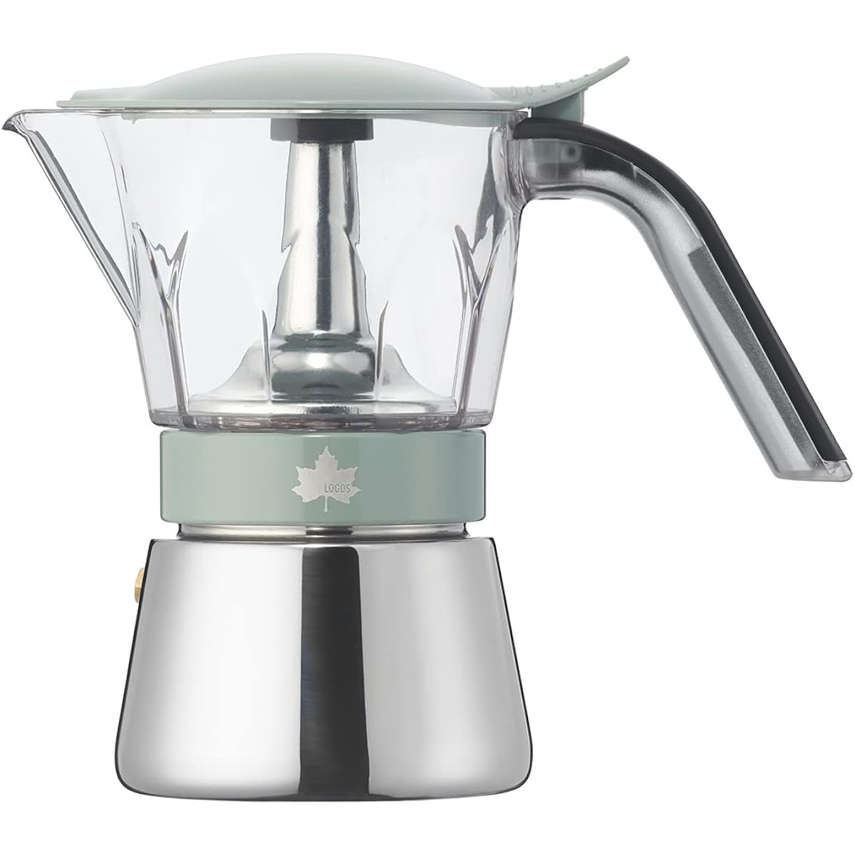 LOGOS Visible! Espresso Maker 300 81210312 Silver (approx.) Width 20.5 x Depth 10 x Height 18cm
