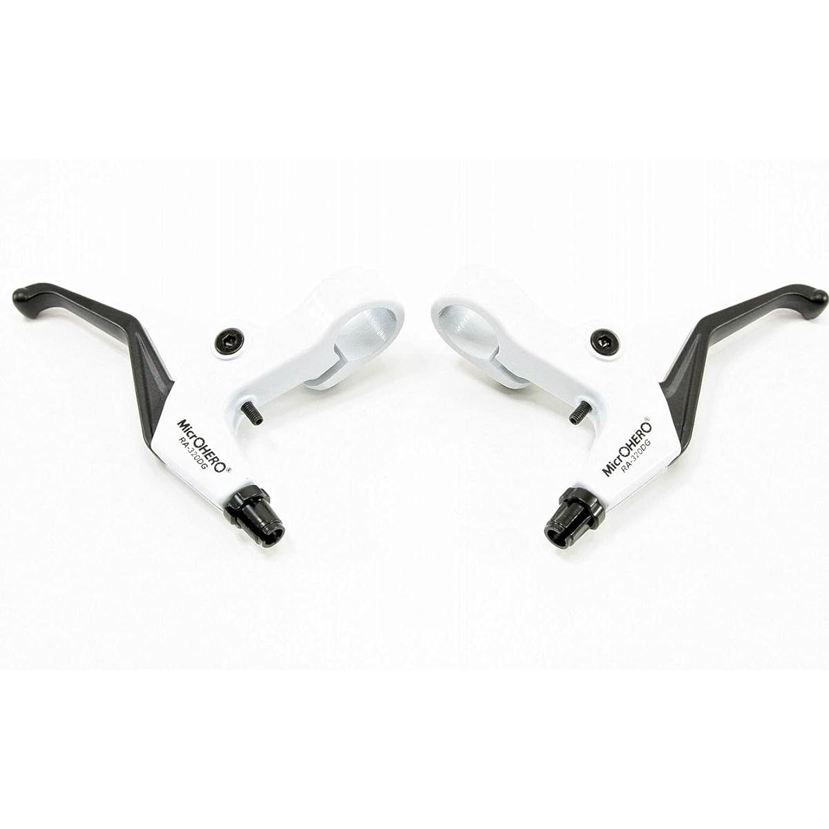 MicrOHERO High Rigidity Lightweight 180g Aluminum Alloy V-Brake Disc Brake Bicycle Brake Lever RA-320DG 2.5 Finger Compact Design Left and Right Set Perfect for Mom's Bike!