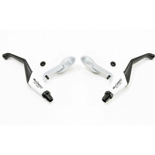 MicrOHERO High Rigidity Lightweight 180g Aluminum Alloy V-Brake Disc Brake Bicycle Brake Lever RA-320DG 2.5 Finger Compact Design Left and Right Set Perfect for Mom's Bike!