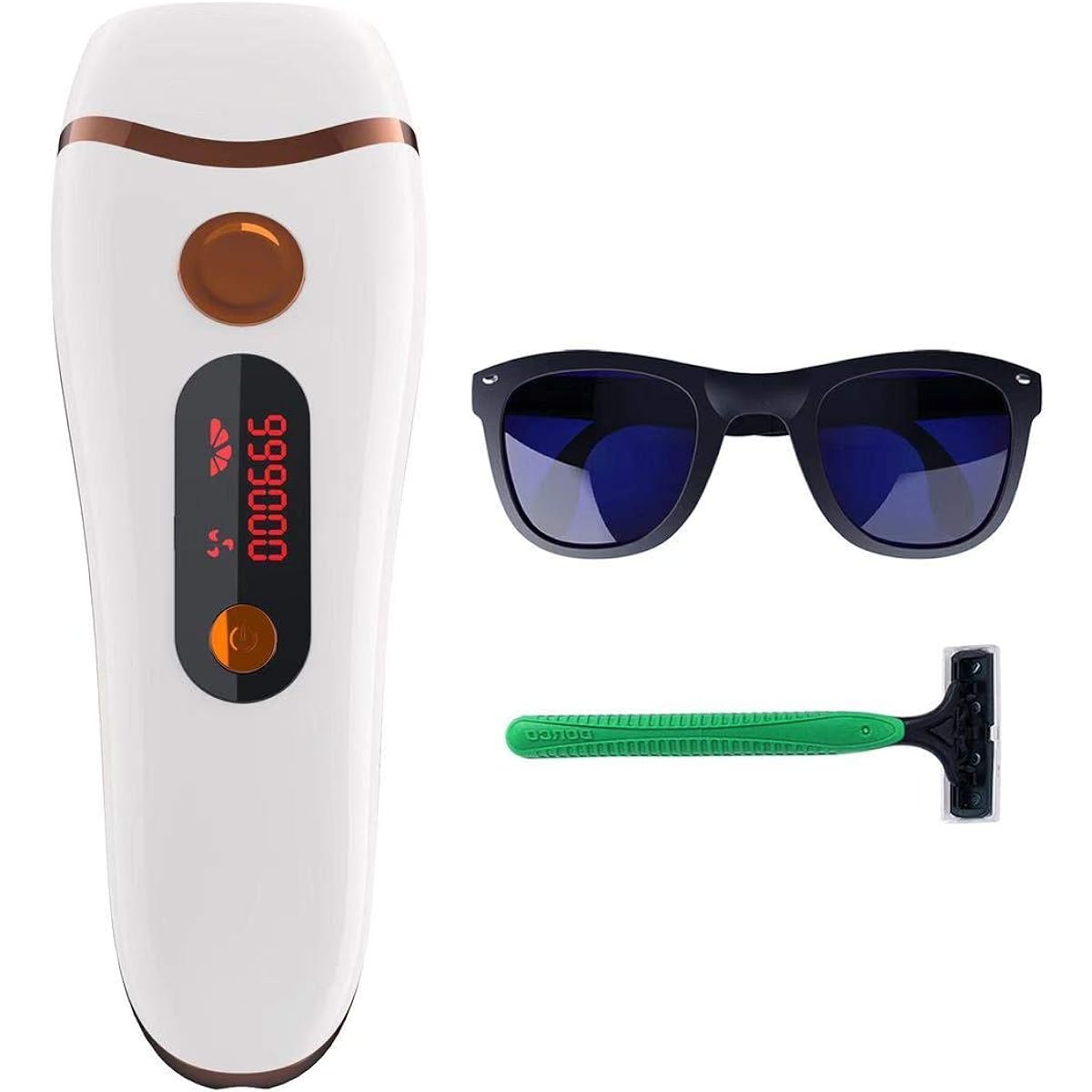 Hair removal device, 990,000 times irradiation, permanent hair removal, IPL light hair removal device, light beauty device, 5 steps, home use hair removal device, unwanted hair care, unisex, full body hair removal possible, Japanese instructions included