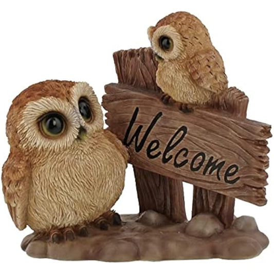 Parent and child owl 16cm x 9cm x height 16cm Weight: 490g Welcome Owl Owl