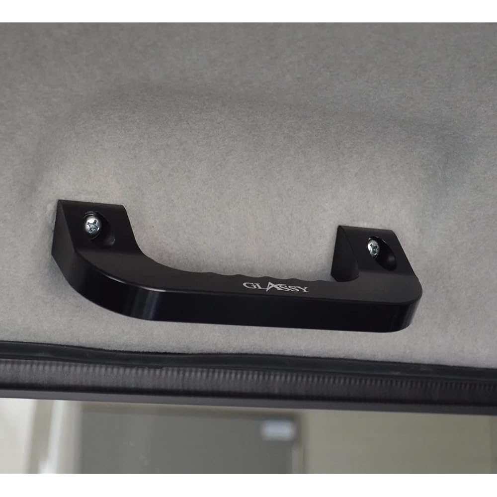 GLASSY Hiace 200 series 1~7 type 2nd assist grip for both upper passenger seat and 2nd row/Alumite Ver. Black 1pcs