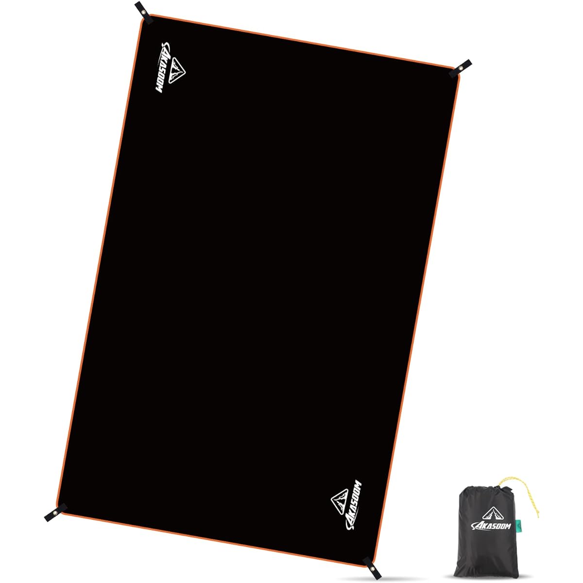 AKASOOM Tent Sheet, Ground Sheet, Waterproof Sheet, Water Pressure Resistance 8000mm, Waterproof, Lightweight, Compact, Abrasion Resistant, Underlay, Leisure Sheet, Camping Equipment, Inner Mat, Climbing, Picnic, Storage Bag Included (S/M/L/XL, 140x180cm