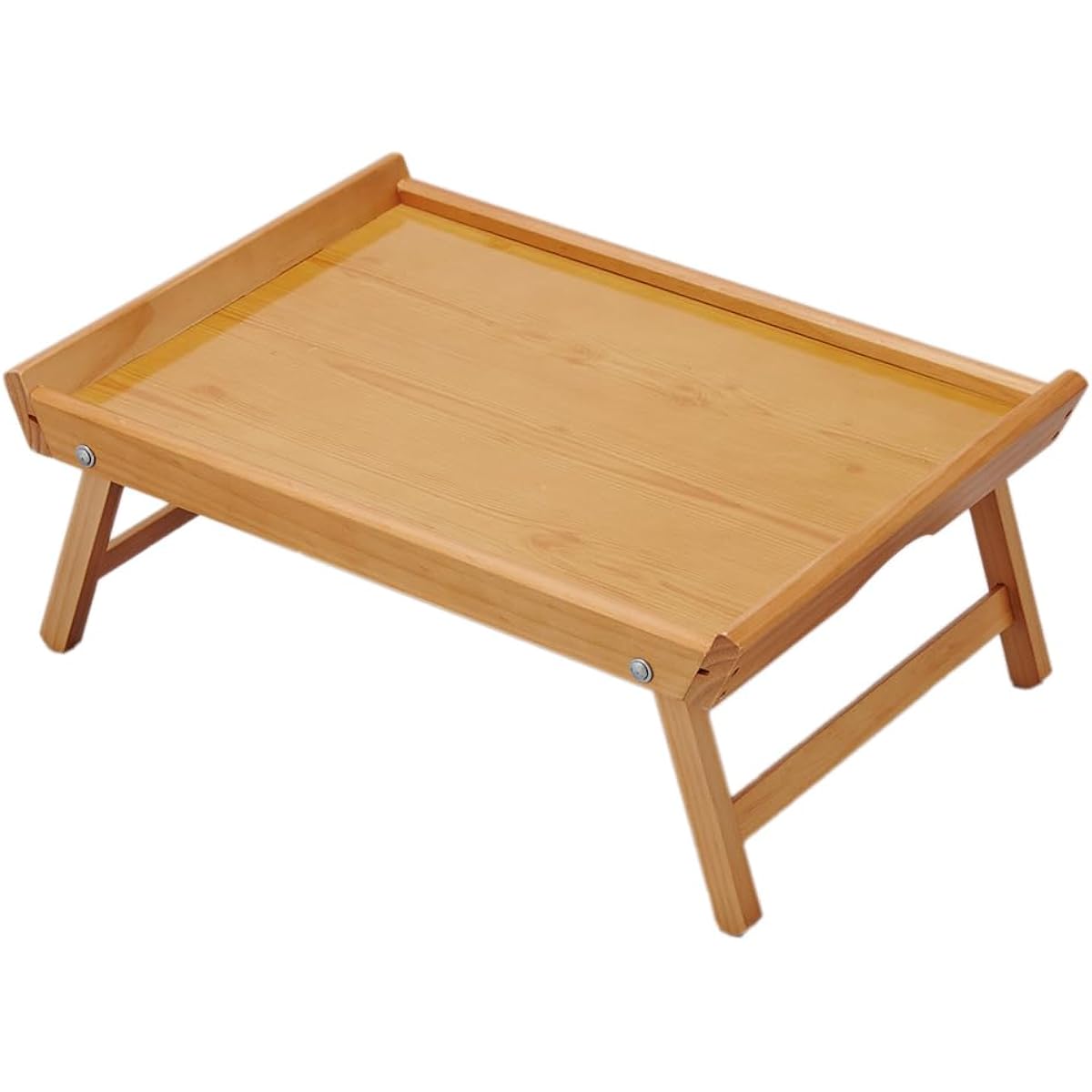 Aimedia Wooden Table Tray Folding Table Bed Tray Low Table Breakfast Tray Table Foldable Small Lightweight with Legs Outdoor Table Mini Table