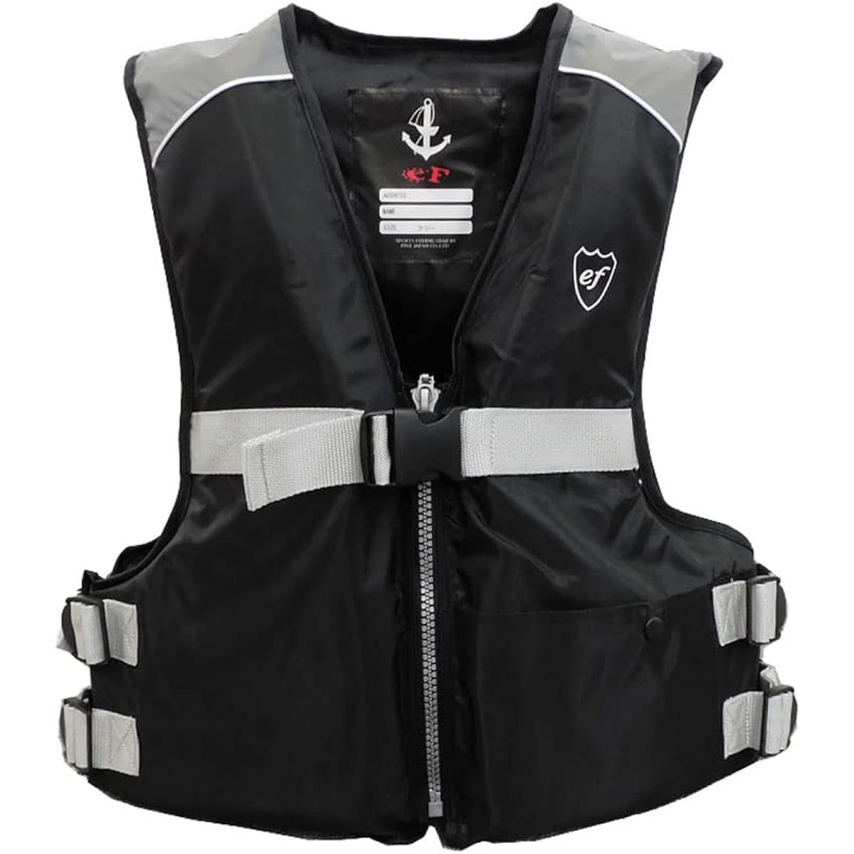 Fine Japan Simple Floating Vest with Whistle BK Free Size FV-6127