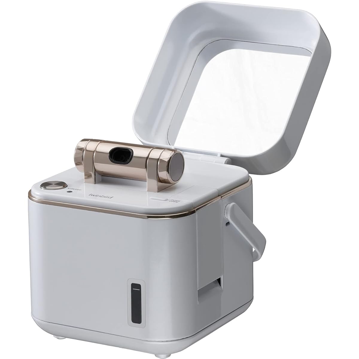 Twin Bird Tsubame Sanjo Face Steamer, Facial Beauty Device, Ionized Steam, Compact, with Mirror, Tap Water OK, Pore Care, Nozzle Adjustable, Penetrates to the Stratum [Manufacturer's Warranty 1 Year] Pearl White SH-2787PW