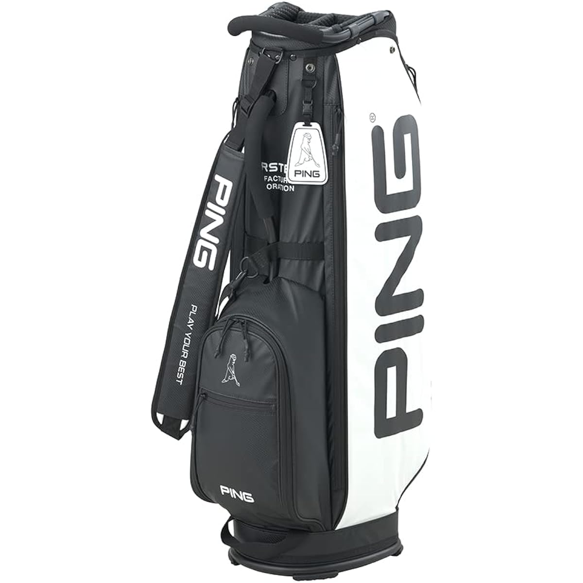 PING ULTRA-LIGHTWEIGHT Ultra Light Weight Caddy Bag 36904-01 CB-P2306 9inch Mouth Frame 4 Division White