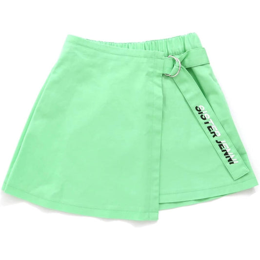 [SISTER JENNI] Pants Bicolor Logo Belt Wrap Skirt Girls