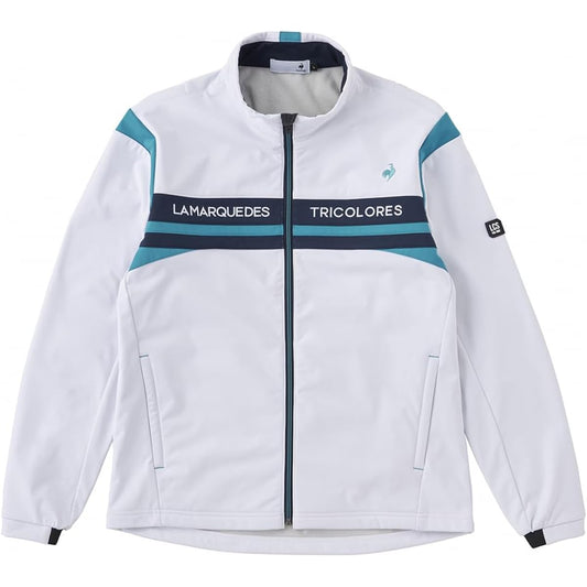 [Le Coq Sportif Golf] Full Zip Cut and Sew [Stretch Forcer] Bonded Material Water Repellent Windproof Heat Retention Golf QGMWJL58 Men's