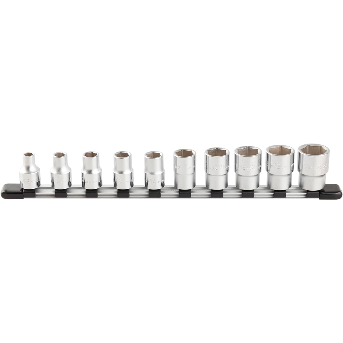 TONE socket set (hexagonal, with holder) HS410, insertion angle 12.7mm (1/2"), 10 items included