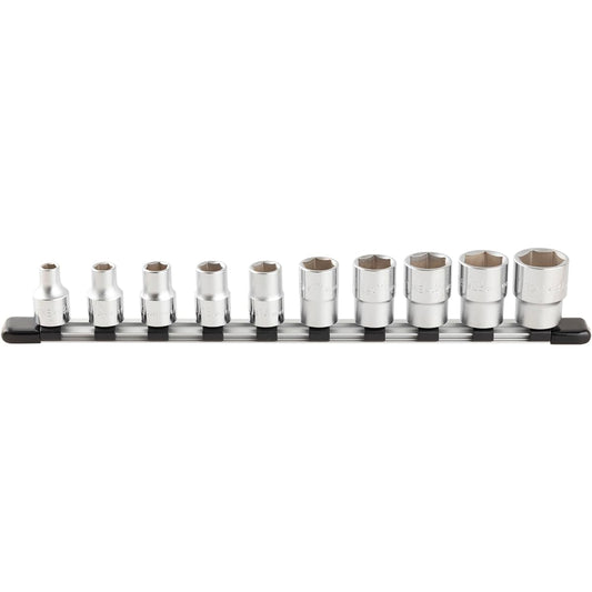 TONE socket set (hexagonal, with holder) HS410, insertion angle 12.7mm (1/2"), 10 items included