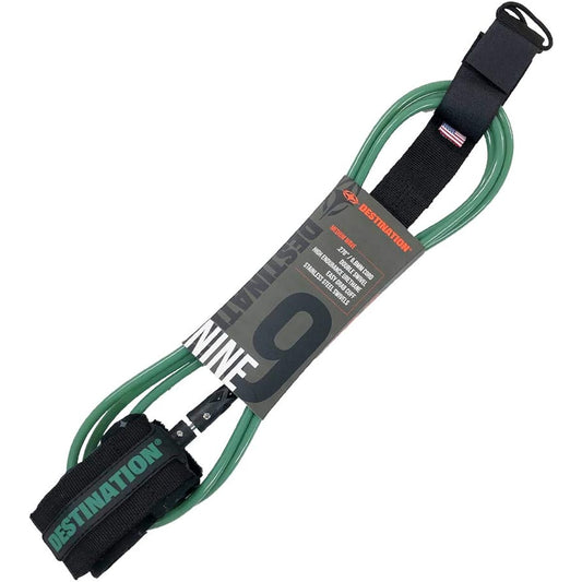 DESTINATION Leash Cord Double Swivel Leash Cord for Longboard 9FT Regular Model (E.GRN) DS-02NT109002