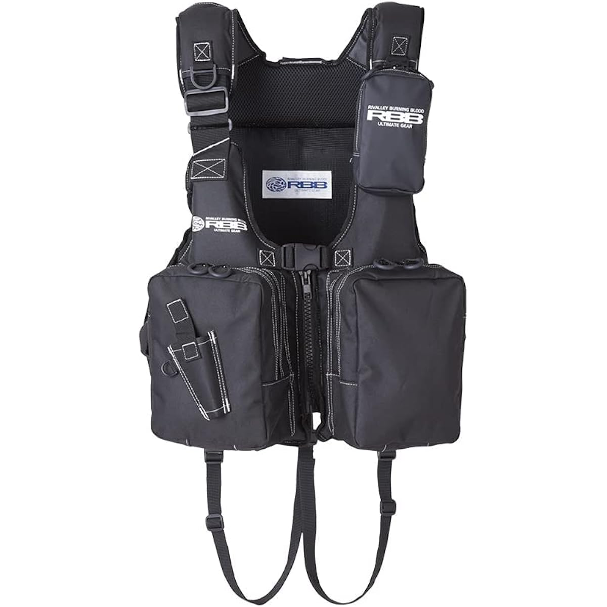 SOSHIN 7638 RBB Lure Game Vest Black/White Free