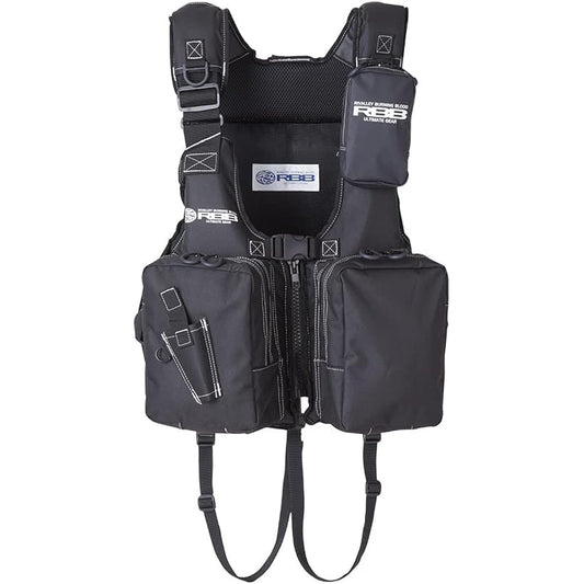 SOSHIN 7638 RBB Lure Game Vest Black/White Free