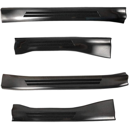 Samurai Produce Toyota RAV4 50 Series Exclusive Scuff Plate Side Step Inside Front and Rear Set 4P Non-slip Rubber Black Hairline