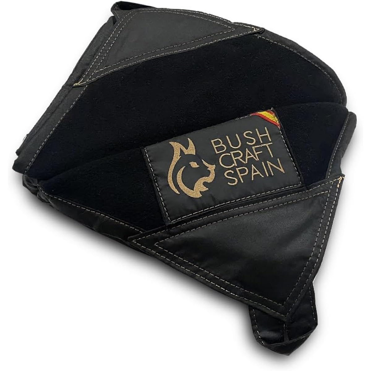[Bushcraft Spain] Oilskin & Wool Ground Sheet Brown/Green 2x1.5m Bushcraft Spain Military Curtain Tarp Leisure Sheet… (Black Black (Canvas Side)/Black Black (Wool))