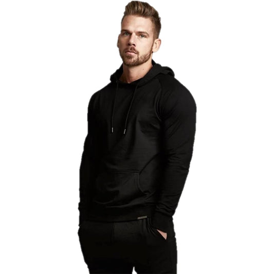 [Manatsulife] Men's Hoodie Plain Gym Wear Walking Spring Sweatshirt Training Stylish Jersey W16