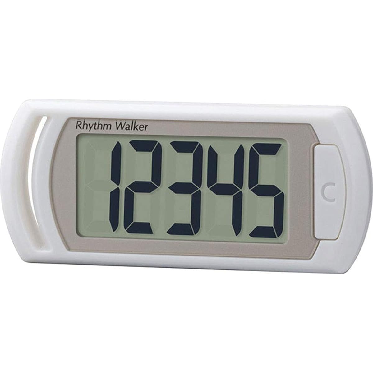 RHYTHM Pedometer Digital Rhythm Walker Ractis 3D Sensor Easy to Read Large Font White RHYTHM 9ZYA07RH03