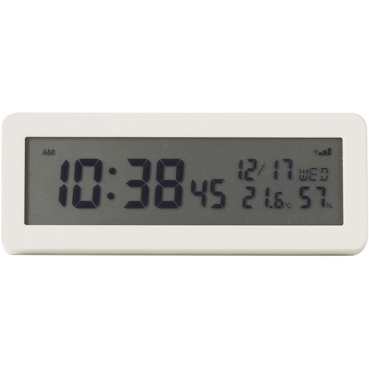 MUJI Digital Radio Clock (with Loud Alarm Function) Table Clock, White 15832620