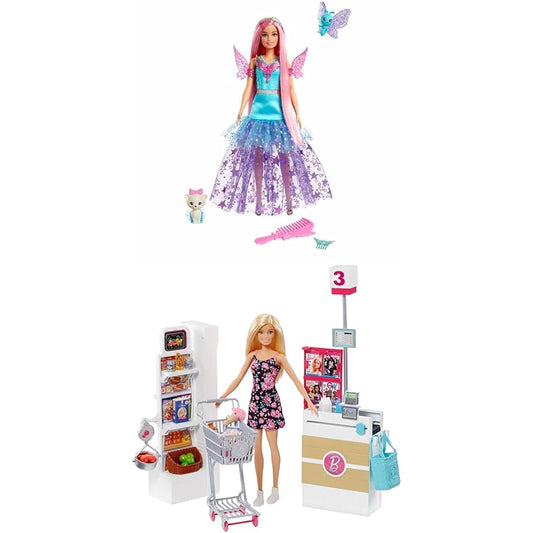 Barbie Malibu Touch of Magic and Supermarket Goods Set HLC32 & FRP01