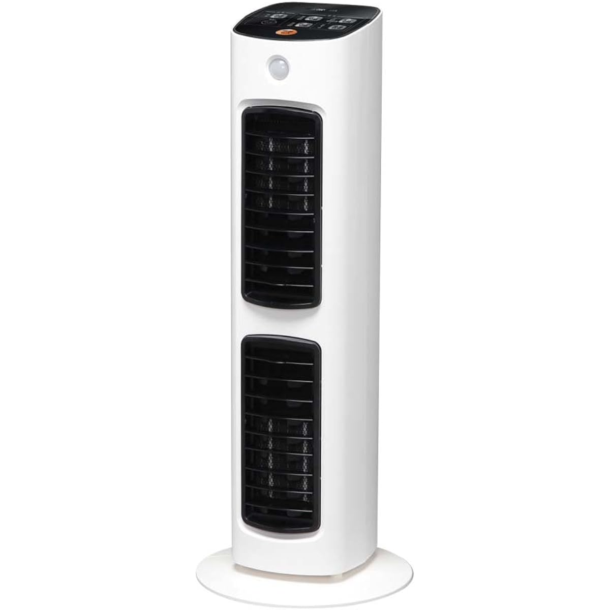 Iris Ohyama Ceramic Fan Heater Ceramic Heater Tower Type Slim High Type Switchable Up and Down Room Temperature Sensor Air Blower Function Human Sensor Included Microcomputer Type Width 27 x Height 70 x Depth 27cm JCH-12DH White