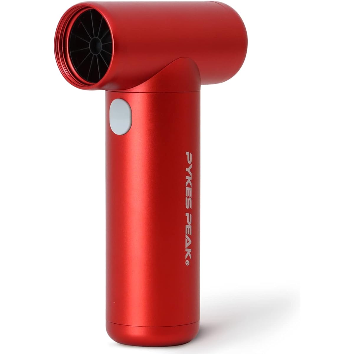 PYKES PEAK Electric Air Duster Mini Jet Fan Rechargeable Air Volume Adjustment 4 Levels Small Lightweight Powerful Compact Handy Fan Mini Jet Fan PC Keyboard Cleaning Outdoor [CANDY RED]