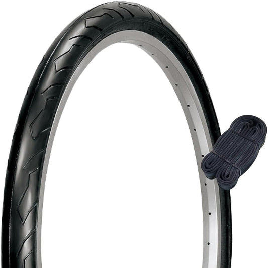 Shinko 26 inch bicycle tire tube set slick tire 26 x 1.95 black H/E SR064 60088
