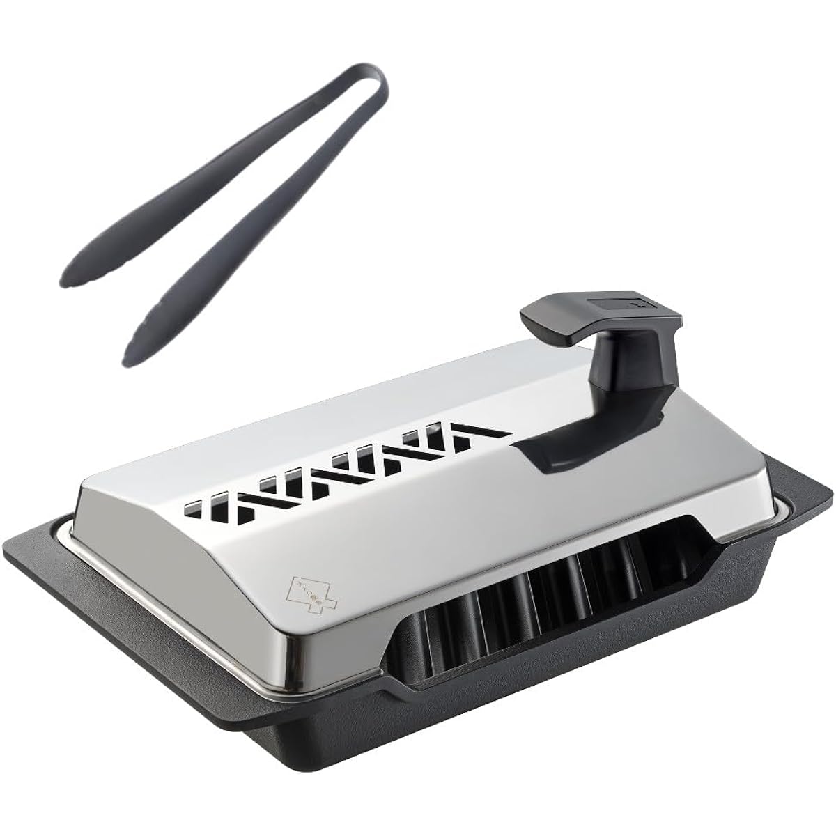 Oaks Adult Grilled Fish Charcoal Grill OTS8010 & Suncraft Nylon Tongs Set of 2