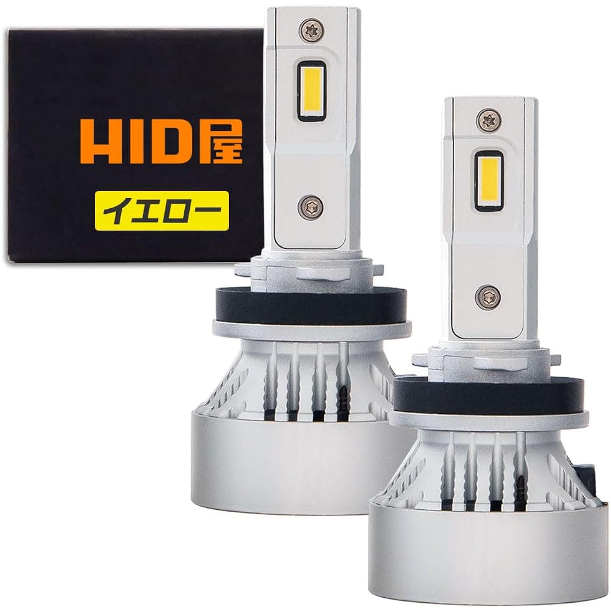 HID-YA H8 H11 H16 10,400 lm LED Fog Lamp, Yellow, 3000K, Explosive Light, Compatible with Vehicle Inspections, M Series, Set of 2