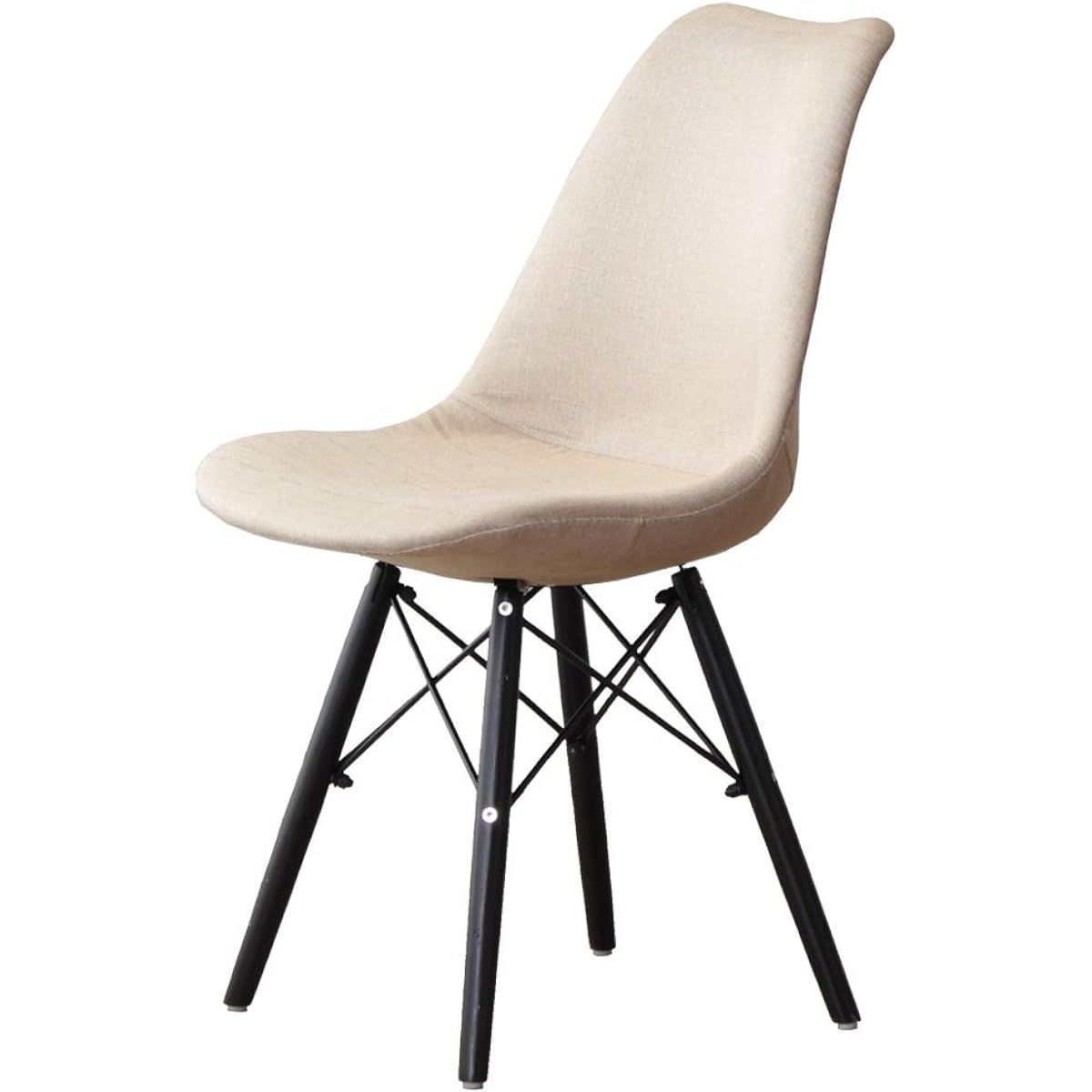 Iwatsuki Dining Chair Width 49cm Fabric Stylish Desk Chair Telework Ivory IW-229IV