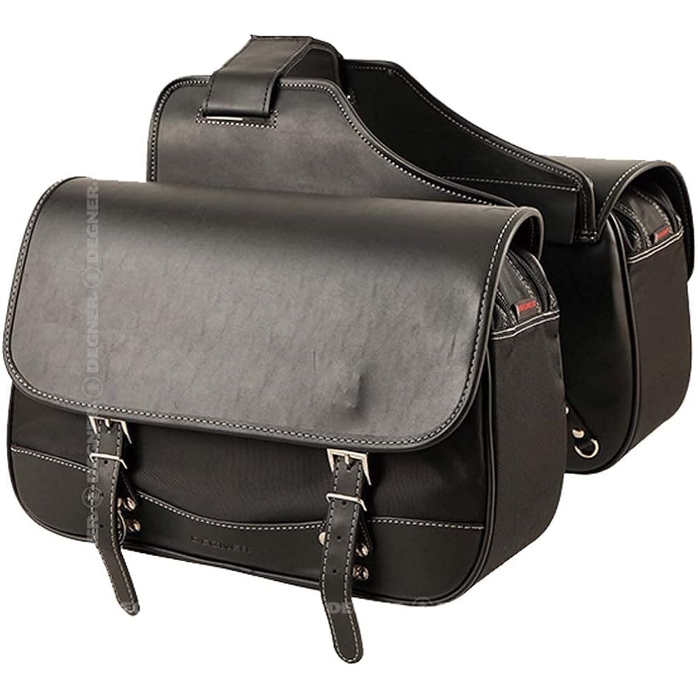 DEGNER Double Saddle Bag Nylon Double Saddle Bag 14L (one side) x 2 Black NB-4B