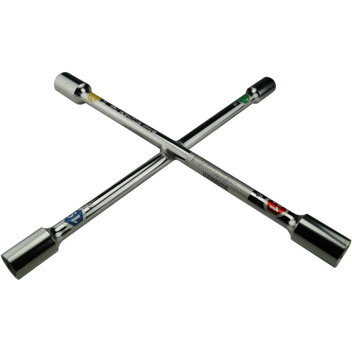 Flash Tool Cross Rim Wrench for Aluminum Wheels HCW-1722H Dimensions across flats: 17 x 19 x 21 x 22 x Total length: 406 x 406 mm