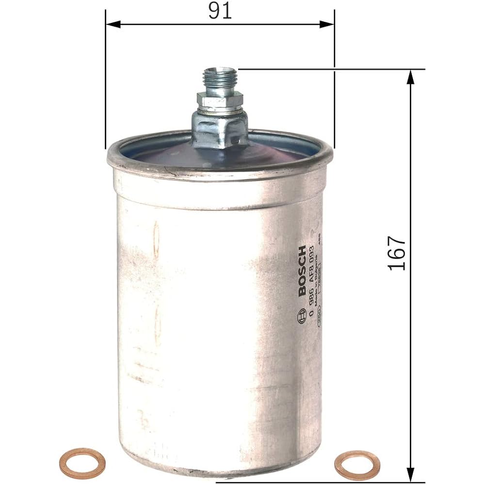 Bosch 0986AF8093 Fuel Filter Bosch Gasoline Fuel Filter