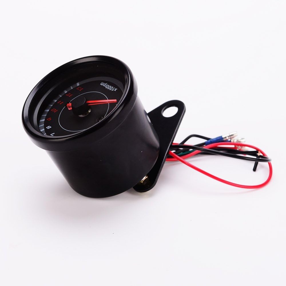TESWNE Motor Cycle Speedometer Tachometer Odometer REV Counter 0-13000 RPM