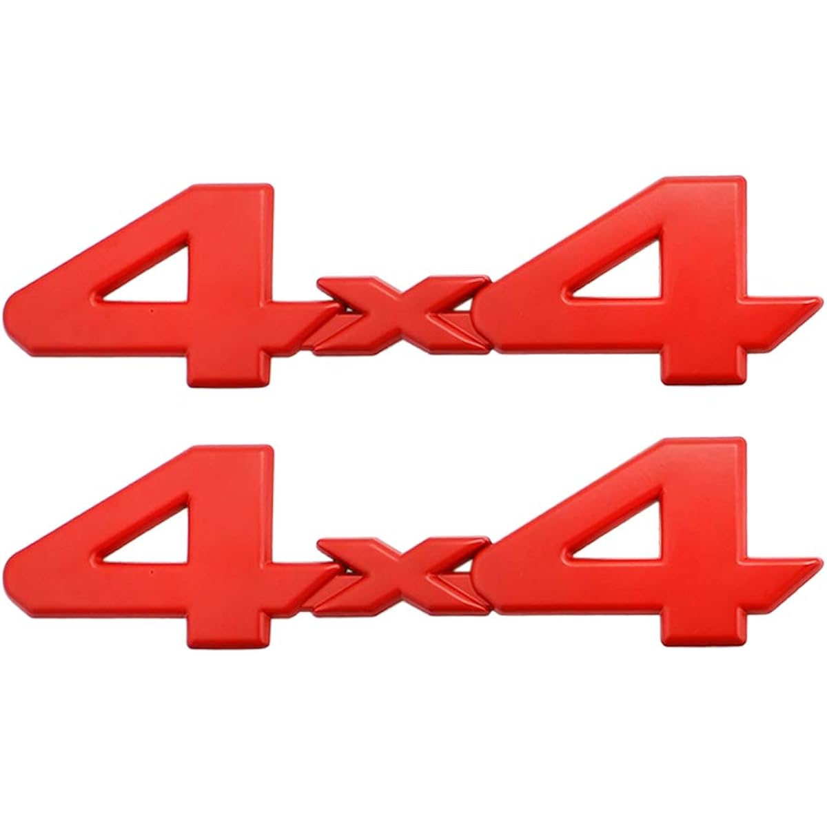 UPAUTO 4 X 4 Emblem Badge 3D Metal Name Plate Sticker for Tandralia Tail Gate 2005-2018 Truck/SUV/Pickup Red UP-QPYM4X4