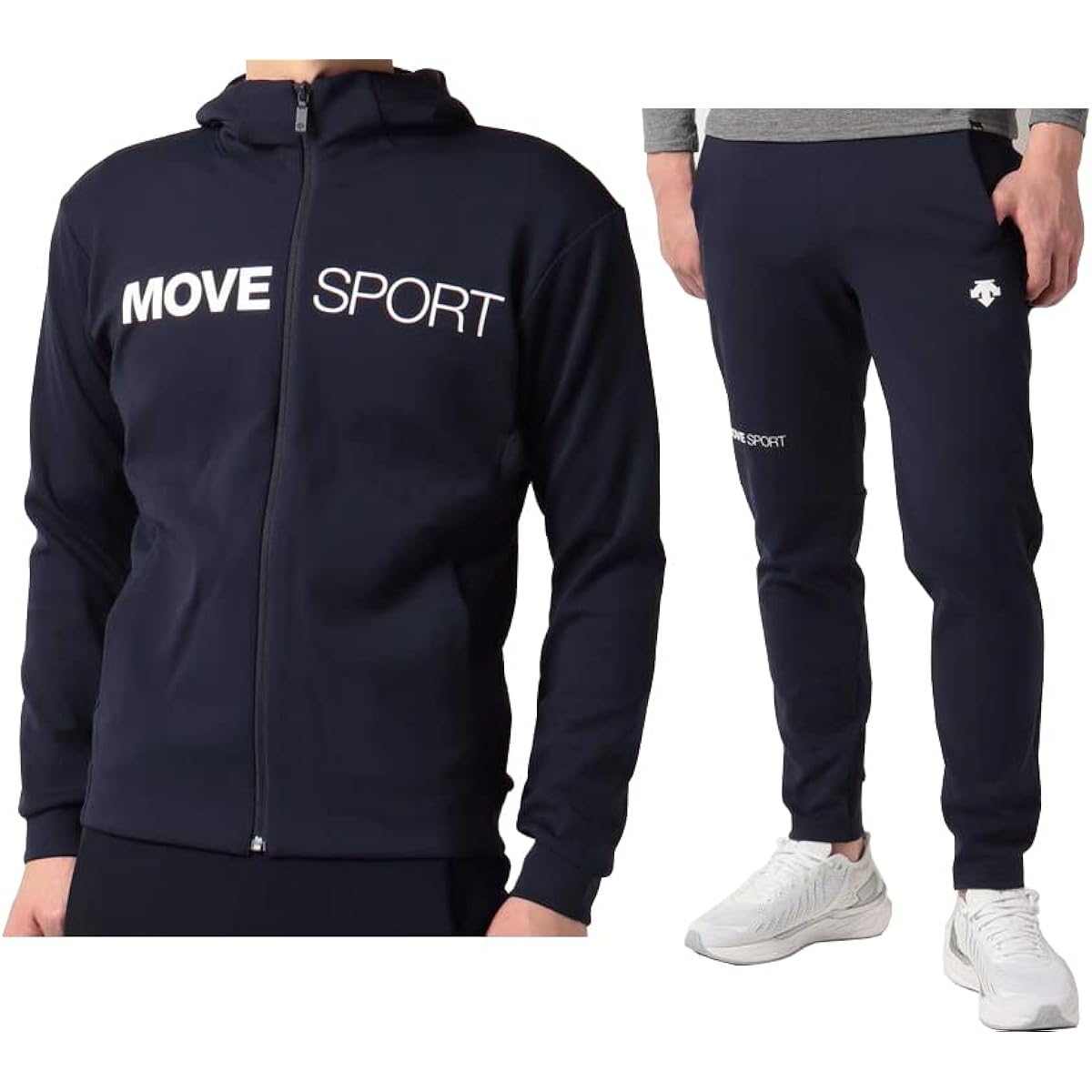 [DESCENTE] Move Sport S.F.TECH Hooded Jersey Jacket/Pants Top and Bottom Set DMMTJF11/DMMTJG11