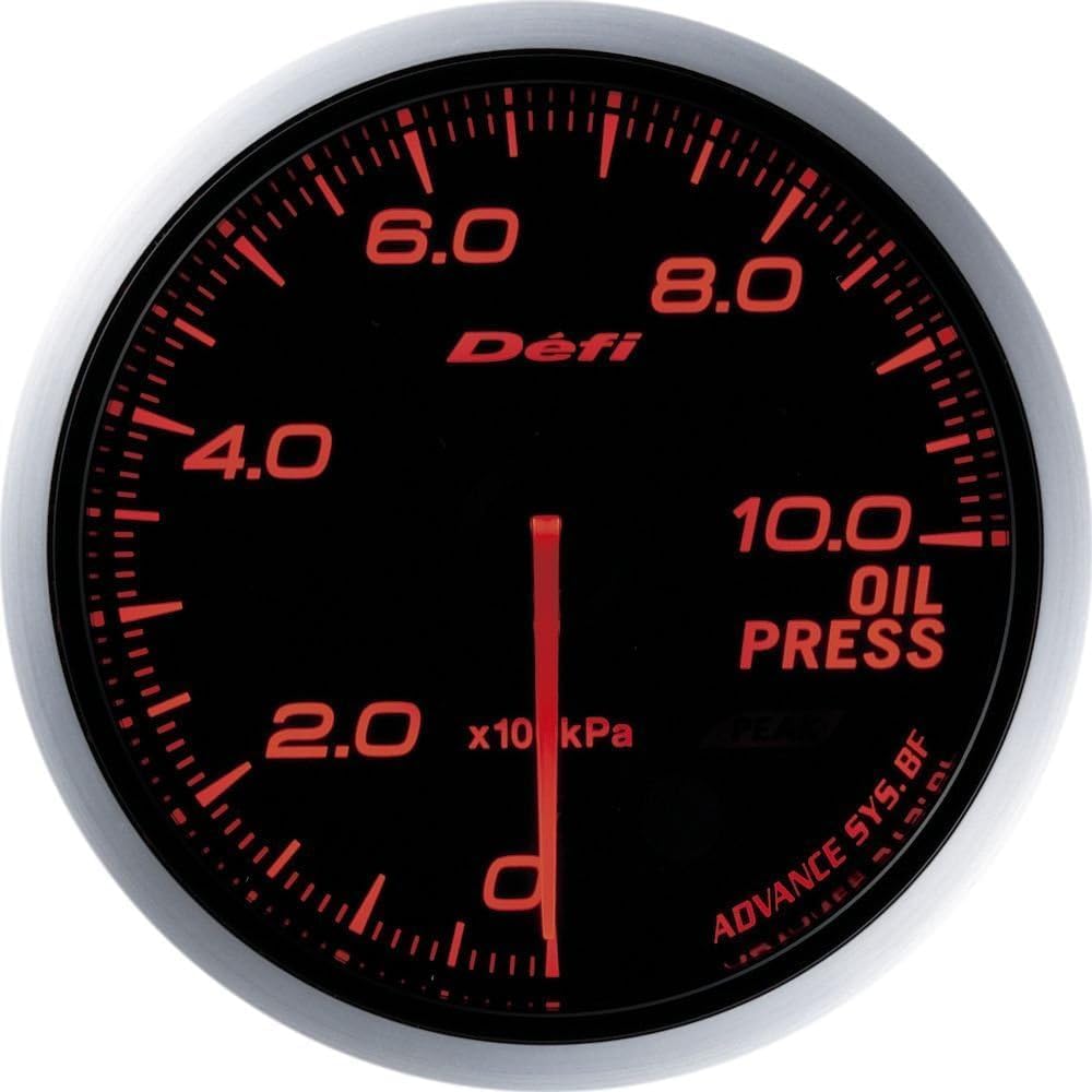 Nippon Seiki Defi Meter [Defi-Link ADVANCE BF] Oil Pressure Gauge (White) DF10201