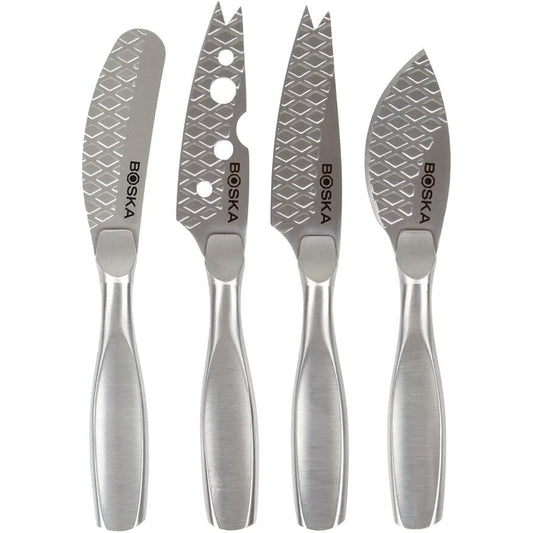 BOSKA Cheese Knife Stainless Steel 16x2.7x0.7cm Mini Cheese Knife Set of 4 Monaco+ 307096