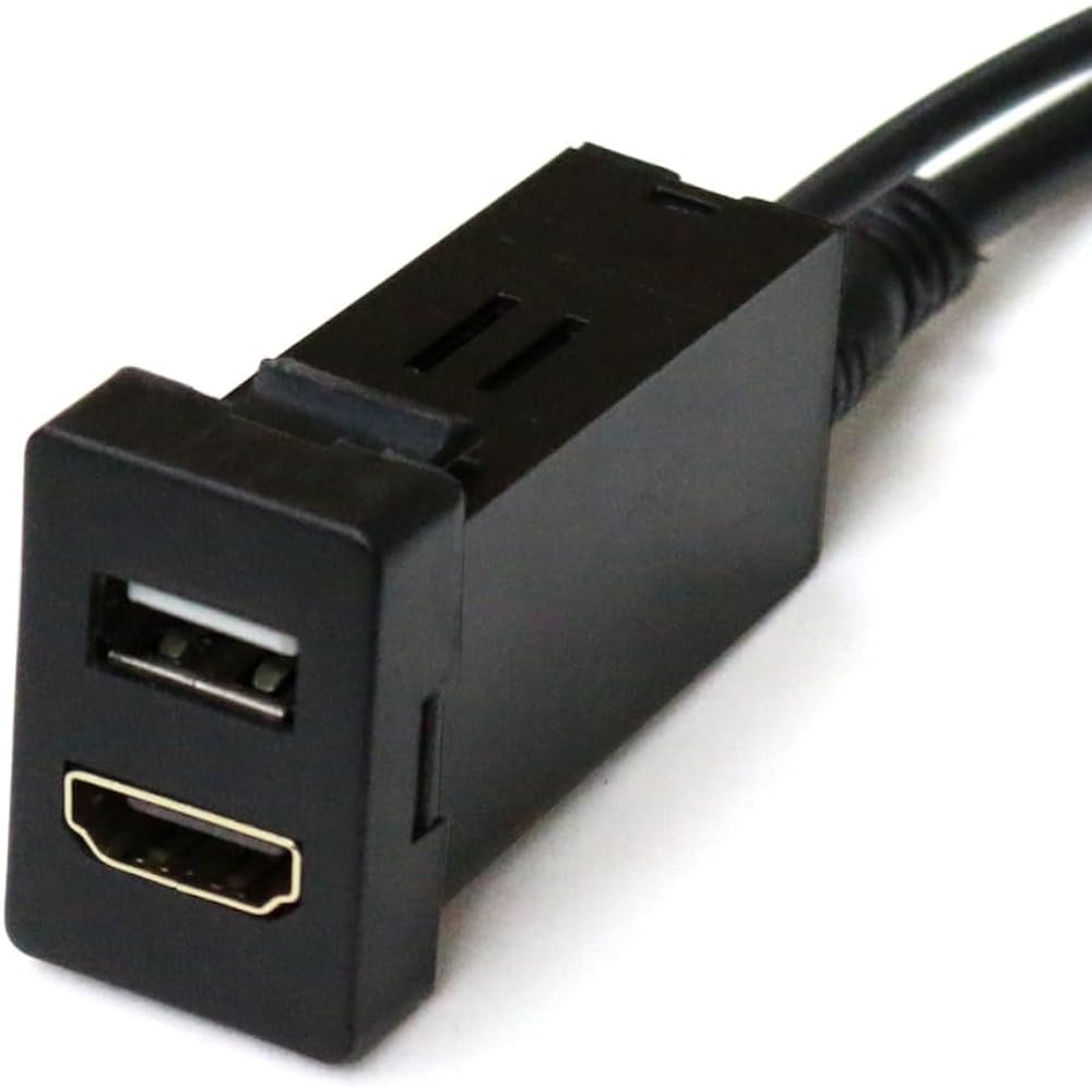 Fuji Electric Industry Bullcon USB/HDMI Extension Cable EOP-SP01TA Toyota Panel A Type (22.5mm x 33.0mm) [USB and HDMI terminals installed on vehicle switch panel]