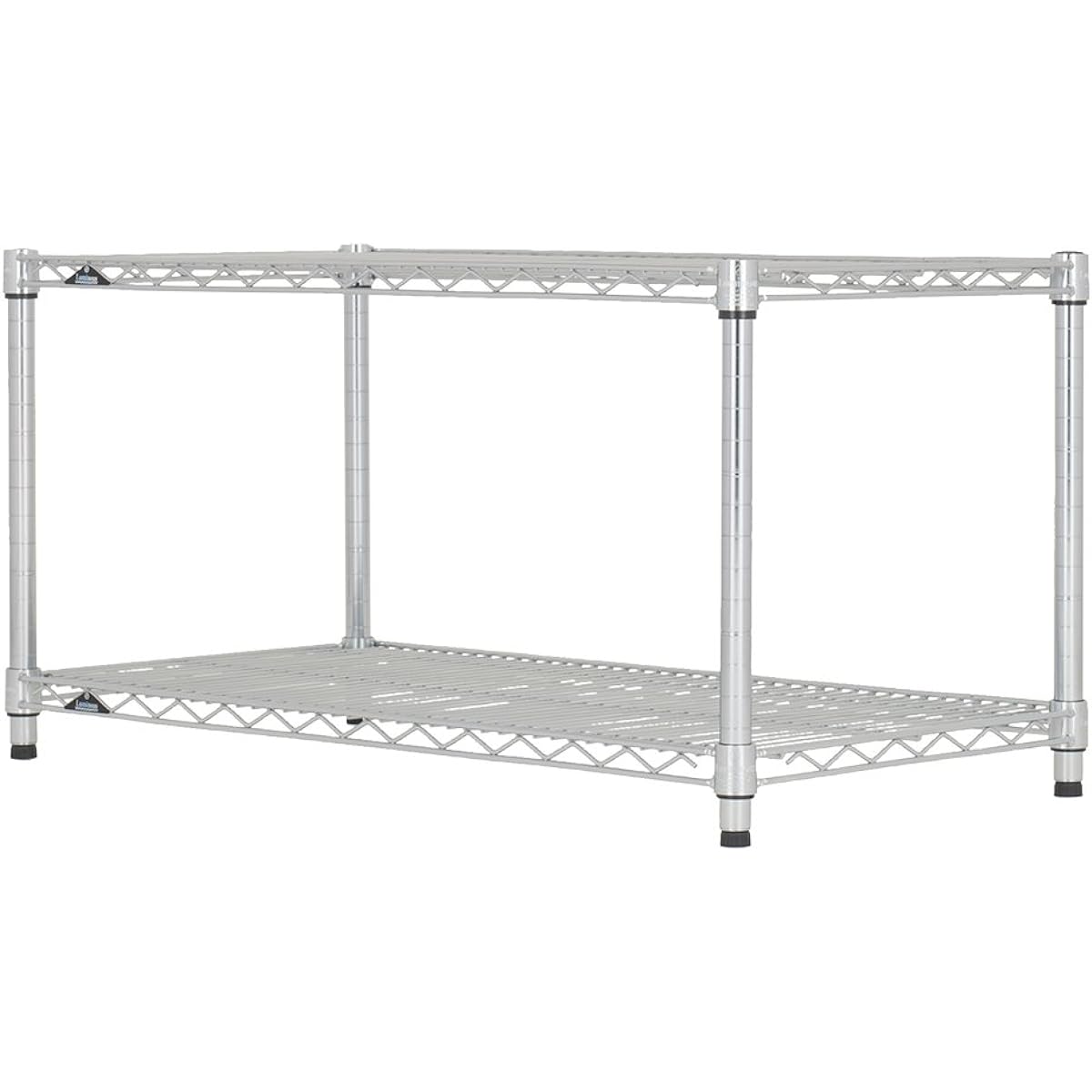 [Doshisha] Luminous Steel Rack Body Natural Width 61 x Depth 46 x Height 108.6cm (Shelf Board Load Capacity 80kg) 2 Tiers + 4 Extensions (+46.5cm) WS6045-NA0000054GGXX-2