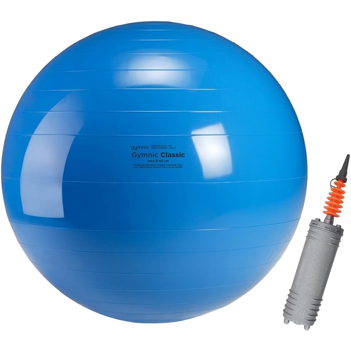 GYMNIC 65 Blue [Set of 2] (Balance Ball/Double Action Hand Pump) - Genuine Product -