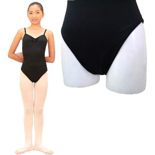 Ballet Leotard, Made in Japan, Halfbeak, High Leg Specification, Ribbon Passe, Black, Lycra Material, Rhythmic Gymnastics, Children, Adults