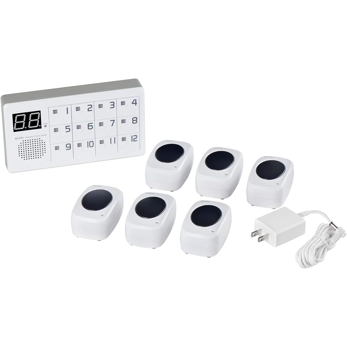 ELPA Wireless Chime 12CH Receiver Set Intercom No Construction Required Nursing Care Wireless No Wiring Required EWS-S7035