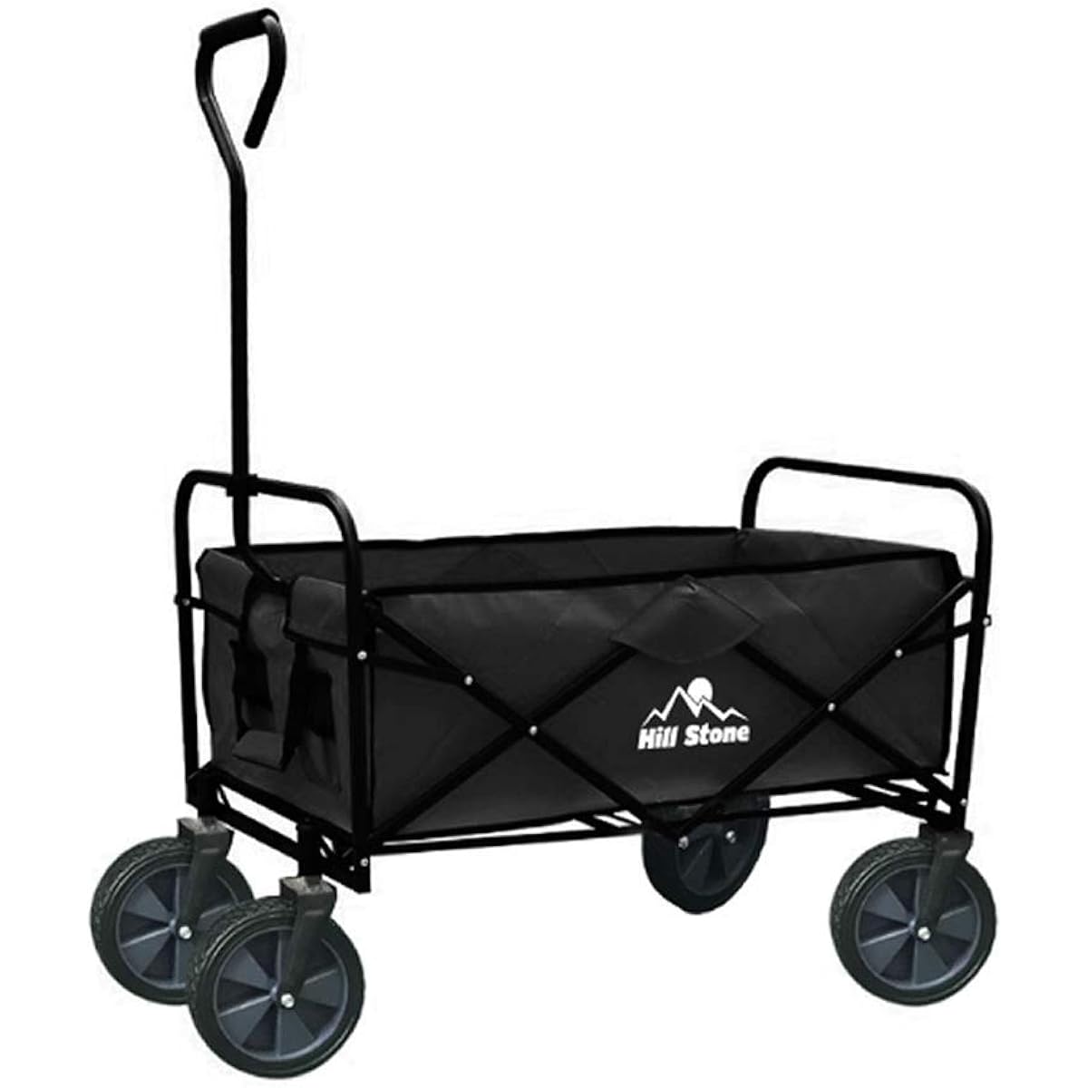 kaitou Carry Wagon, Foldable Wagon, Luggage Carrying, Camping, Athletic Meets, Outdoors, Parks, Waterproof, Black [Parallel Import]