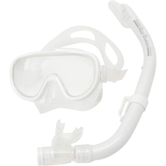 [Reef Tourer] REEF TOURER Snorkeling Set for Adults Snorkel Mask Snorkel 2 Piece Set Made of Silicone RC0112