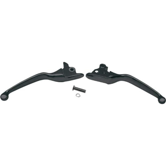 Drag Specialties Wide Blade Lever Left and Right Set for Harley, Matte Black, for 2008-2014 Touring Models (Excluding Hydraulic Clutch Specification) P-0610-0188
