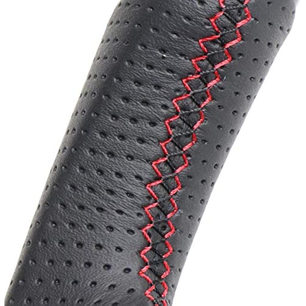 REAL Steering [Levorg (VM4/VMG)/WRX STI (VAB)/WRX S4 (VAG)] Black Carbon (Red x Black Euro Stitch) SBA-BKC-RD