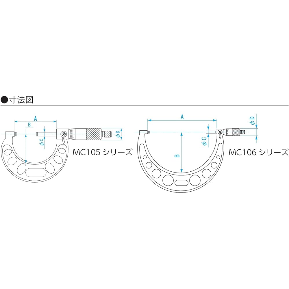 Niigata Seiki SK Standard Outside Micrometer 50-75mm MC105-75